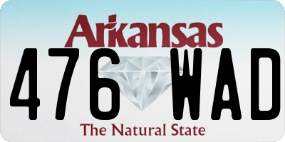 AR license plate 476WAD