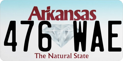 AR license plate 476WAE