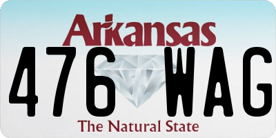 AR license plate 476WAG