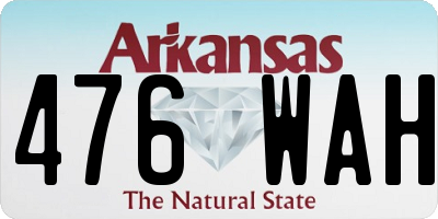 AR license plate 476WAH