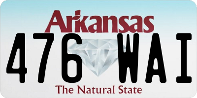 AR license plate 476WAI