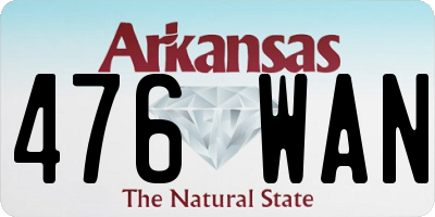 AR license plate 476WAN