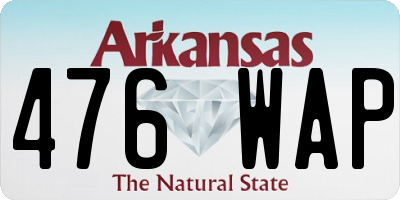 AR license plate 476WAP
