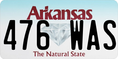 AR license plate 476WAS