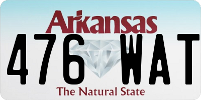AR license plate 476WAT
