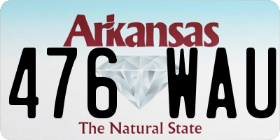 AR license plate 476WAU