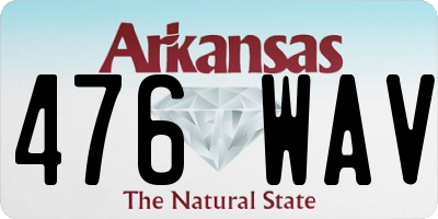 AR license plate 476WAV