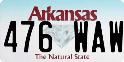 AR license plate 476WAW
