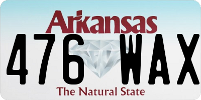 AR license plate 476WAX