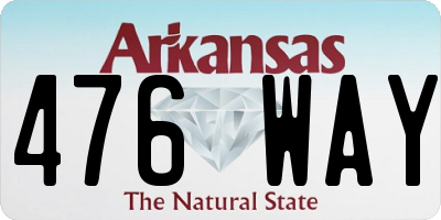 AR license plate 476WAY