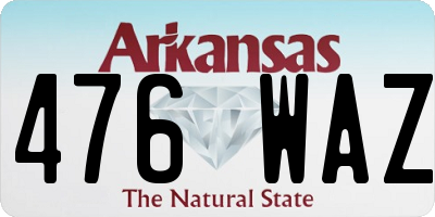AR license plate 476WAZ