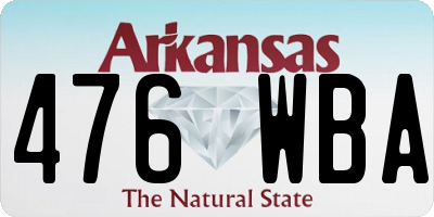 AR license plate 476WBA