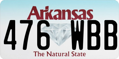 AR license plate 476WBB
