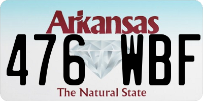 AR license plate 476WBF