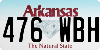 AR license plate 476WBH