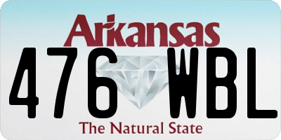 AR license plate 476WBL