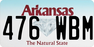 AR license plate 476WBM