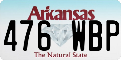 AR license plate 476WBP