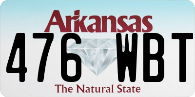 AR license plate 476WBT