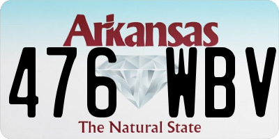 AR license plate 476WBV