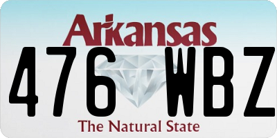 AR license plate 476WBZ