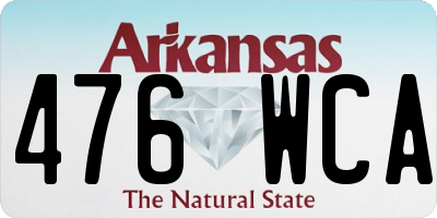 AR license plate 476WCA