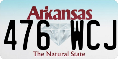 AR license plate 476WCJ