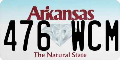 AR license plate 476WCM