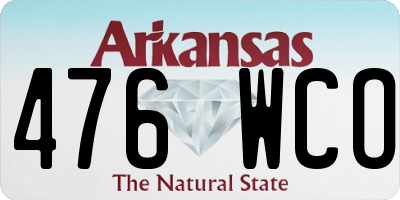 AR license plate 476WCO