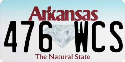 AR license plate 476WCS
