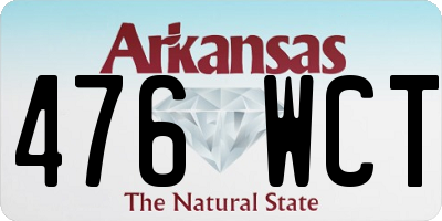 AR license plate 476WCT
