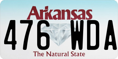 AR license plate 476WDA