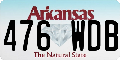 AR license plate 476WDB