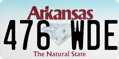 AR license plate 476WDE