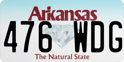 AR license plate 476WDG