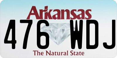 AR license plate 476WDJ