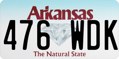 AR license plate 476WDK