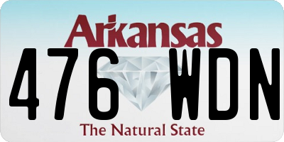 AR license plate 476WDN