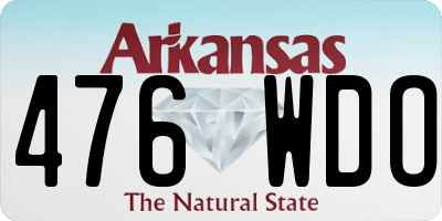 AR license plate 476WDO