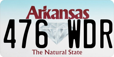 AR license plate 476WDR