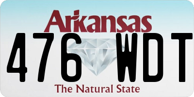 AR license plate 476WDT