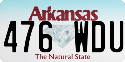 AR license plate 476WDU