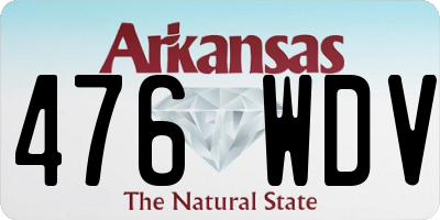 AR license plate 476WDV