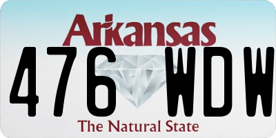 AR license plate 476WDW