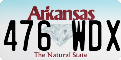 AR license plate 476WDX