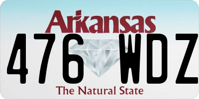 AR license plate 476WDZ