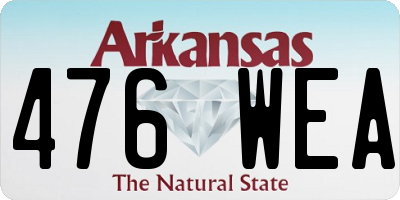 AR license plate 476WEA