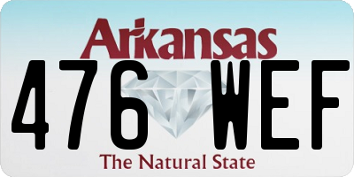 AR license plate 476WEF