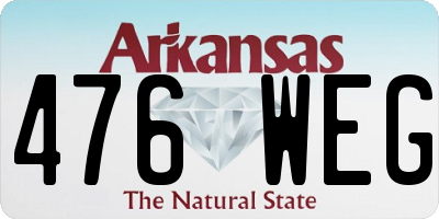 AR license plate 476WEG
