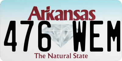 AR license plate 476WEM